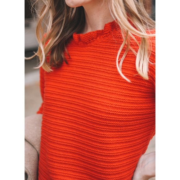 Madewell Ruffle-Neck Pullover Sweater - Picture 4 of 6